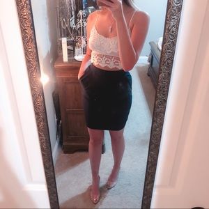 H&M pencil skirt with pockets NAVY BLUE